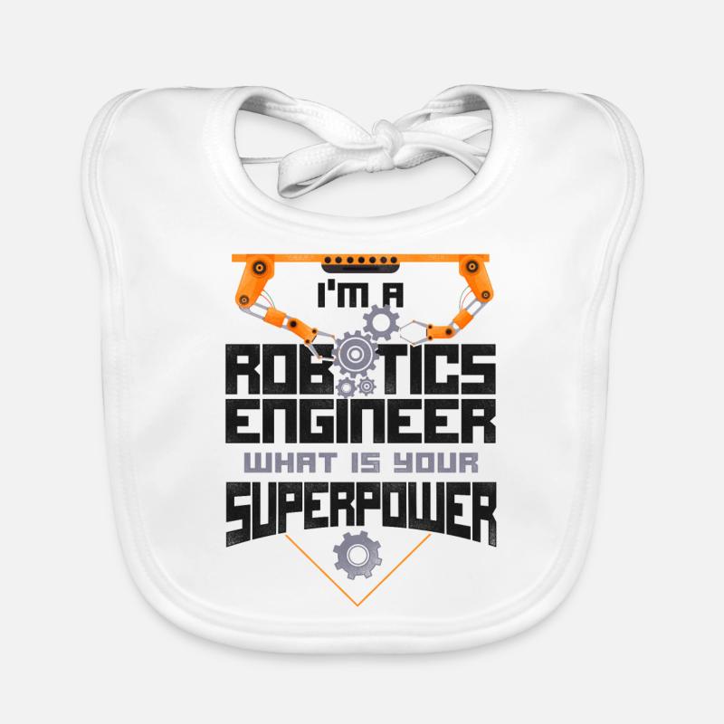 Robot Robotics Engineer Vintage Organic Baby Bibs