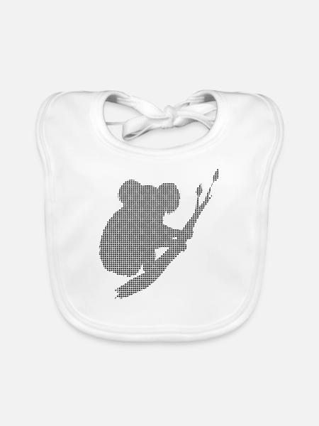 Koala - Baby Bio-Lätzchen - Weiß