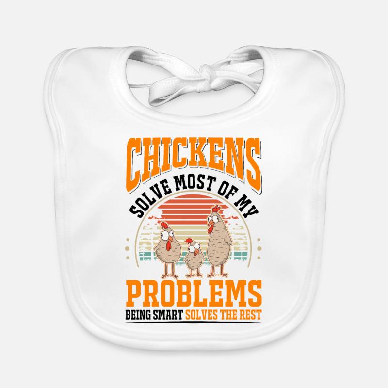 Poulets Élevage de poulets Éleveur de poulet Bavoir bio Bébé