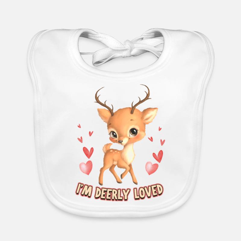 Faon, petit cerf, cerf kawaii, dicton, jeu de mots Bavoir bio Bébé