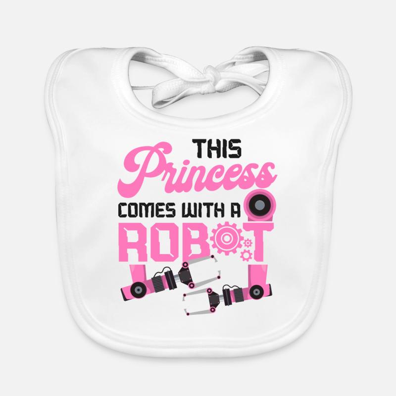 Robot Robotics Engineer Female Baby Bio-Lätzchen
