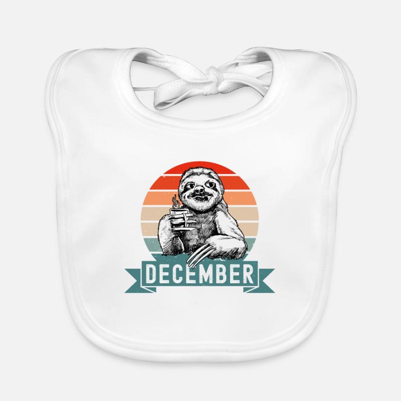 Legends Were Born In December 1977 Sloth Sloth Organic Baby Bibs