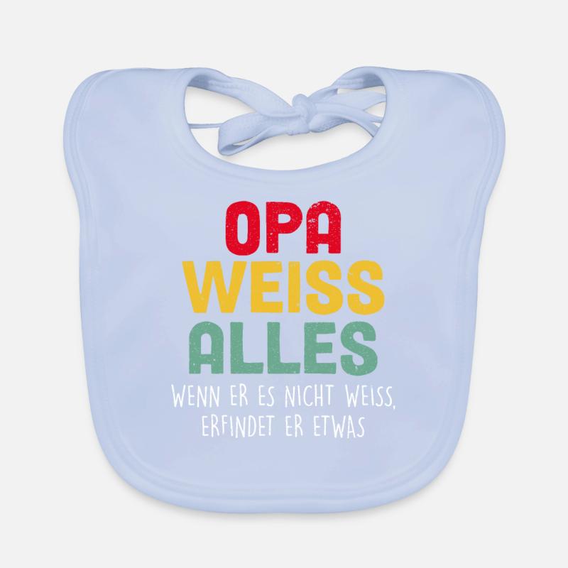 Opa Weiss Alles Baby Bio-Lätzchen