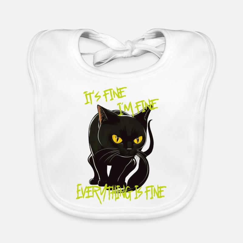 C’est bien Tout est bon Drôle de chat Bavoir bio Bébé