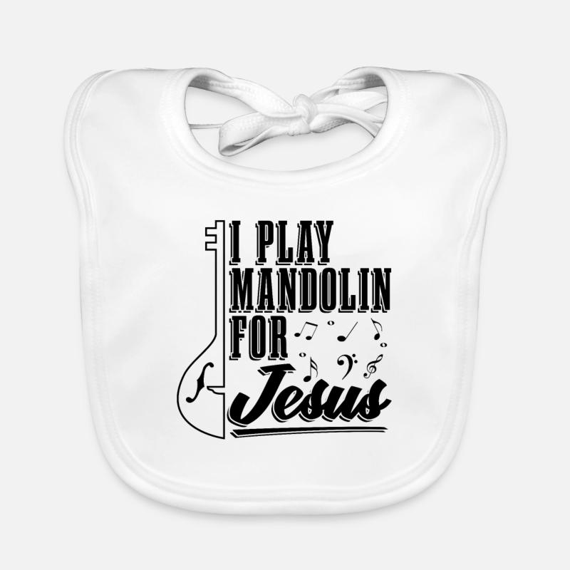 I Play Mandolin For Jesus Guitar Mandolin Player Baby Bio-Lätzchen