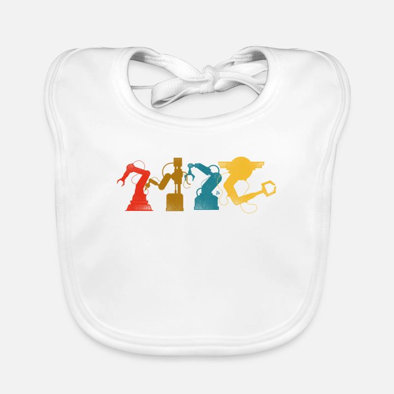 Robot Robotics Engineer Retro Baby Bio-Lätzchen