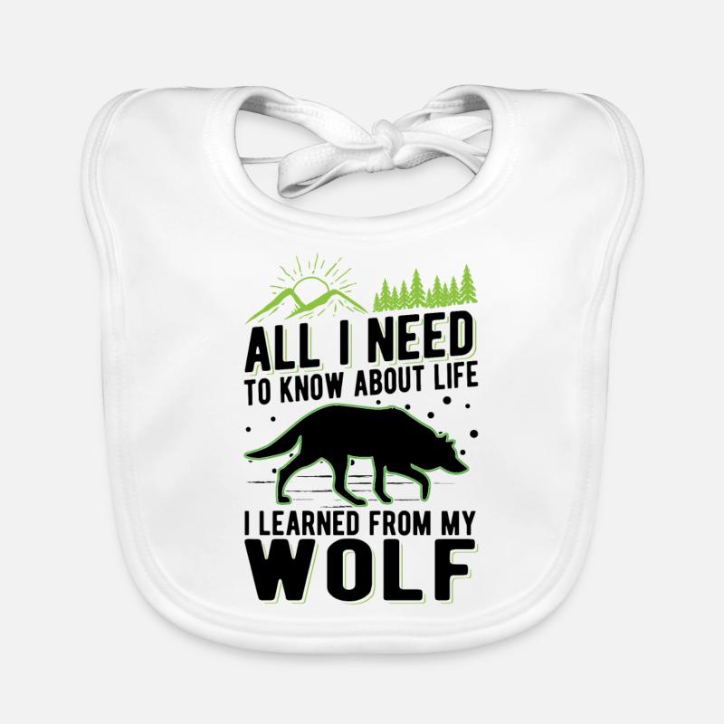 Wolf Liebhaber Geschenk Wolfsrudel Baby Bio-Lätzchen