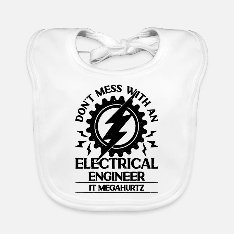 Don't Mess With Electronics Electrical Engineer Baby Bio-Lätzchen