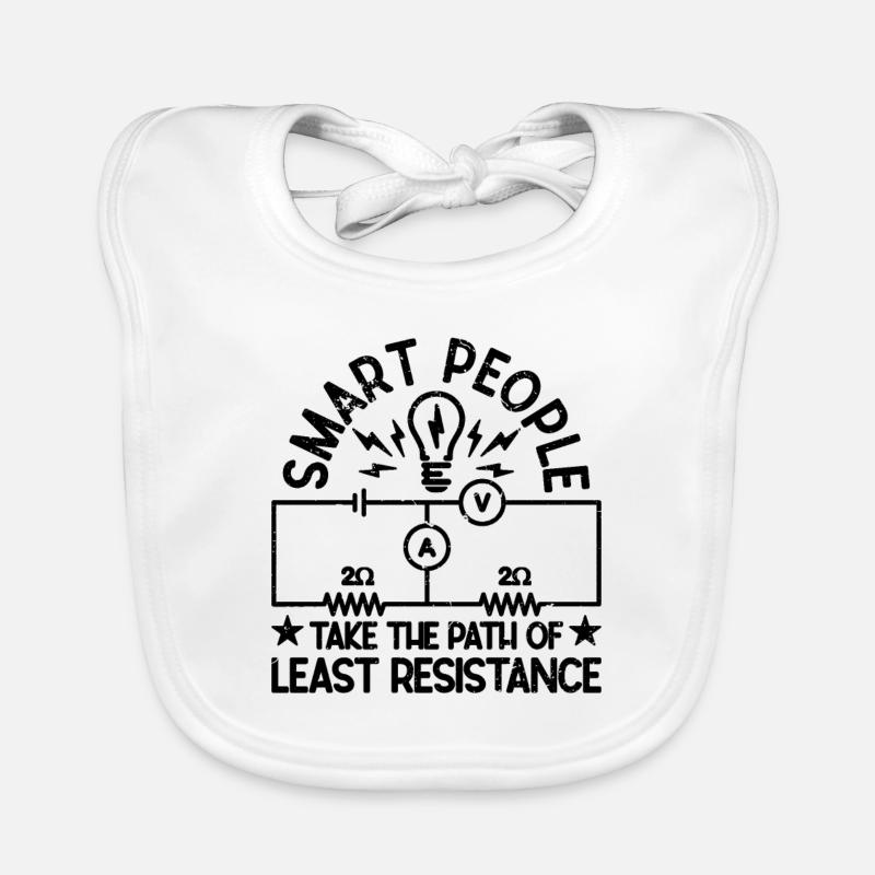 Smart People Take Electrician Electrical Engineer Baby Bio-Lätzchen
