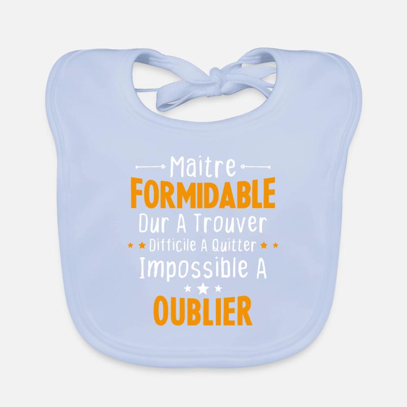 Maître Formidable Idée Cadeau Maître D'école Bavoir bio Bébé