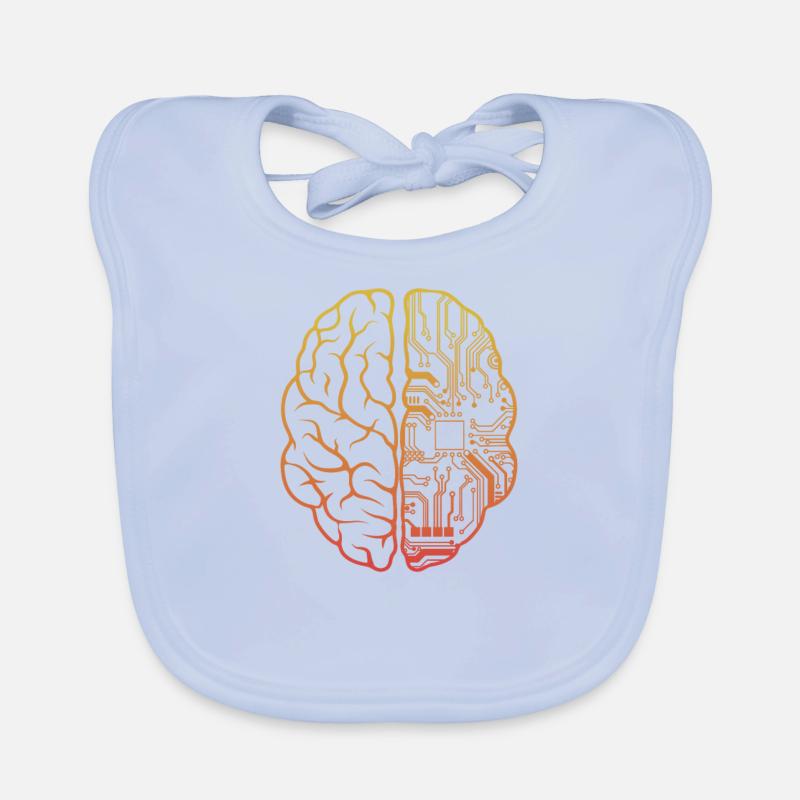 Programmer HTML - Developer Programming Brain Cool Organic Baby Bibs