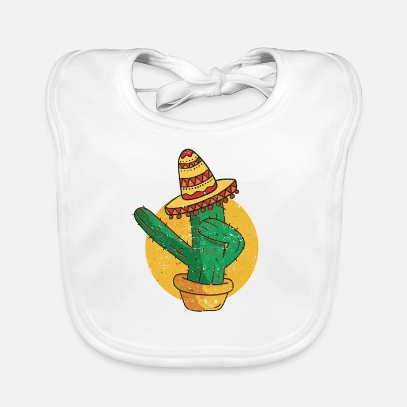 Dab Cacti Mexico Cinco de Mayo Mexican Organic Baby Bibs