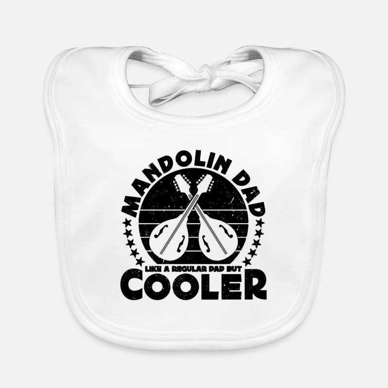 Mandolin Dad Like A Regular Guitar Mandolin Player Baby Bio-Lätzchen