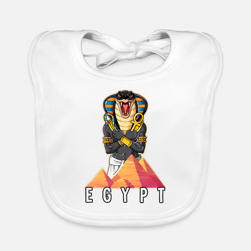 Égypte Serpent Pharaon Bavoir bio Bébé