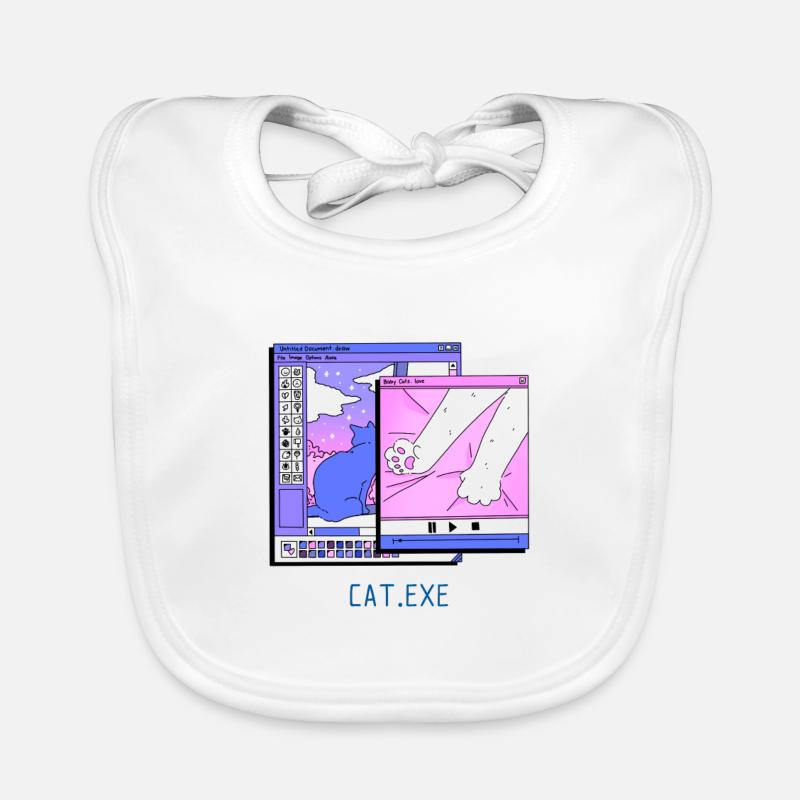 .EXE CAT - Bavoir bio Bébé - blanc