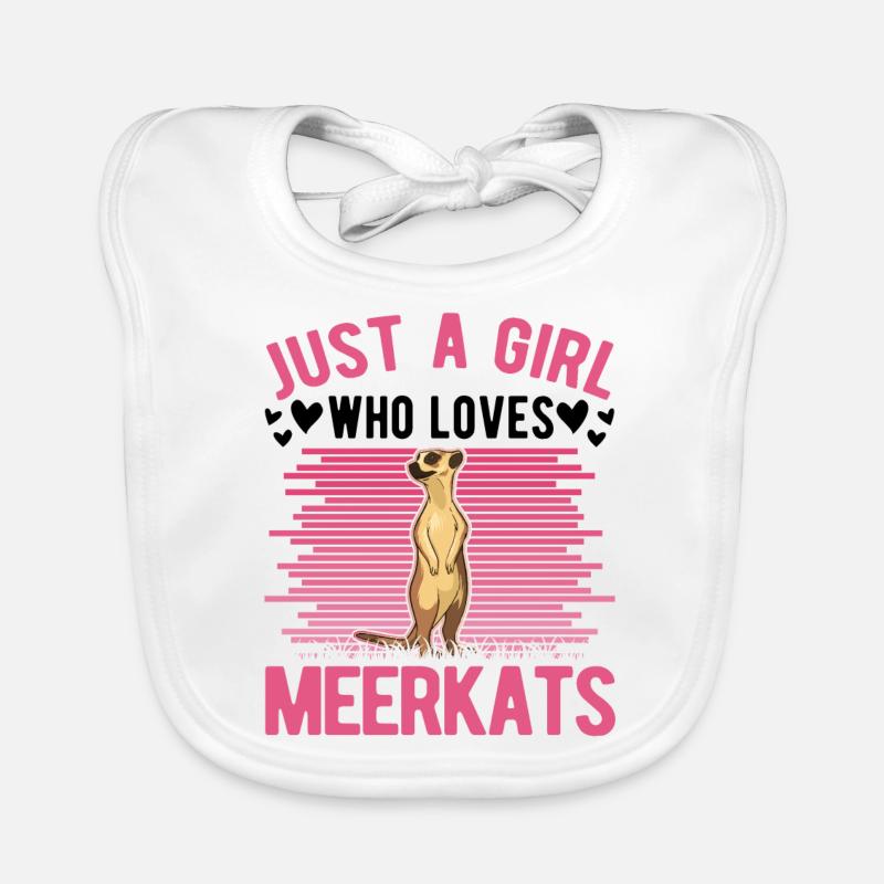 Erdmännchen Mädchen Meerkat Baby Bio-Lätzchen