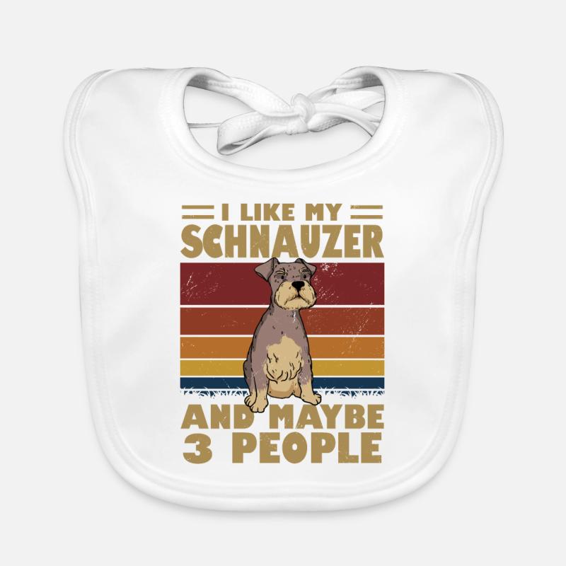 Miniature Schnauzer Bavoir bio Bébé