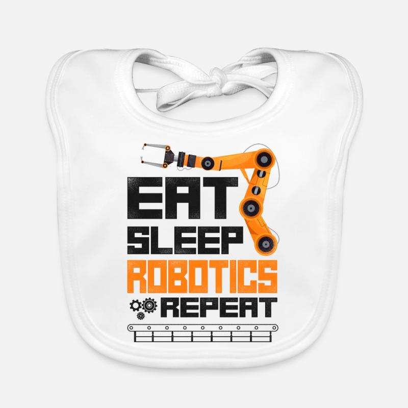 Robot Robotics Engineer Vintage Organic Baby Bibs