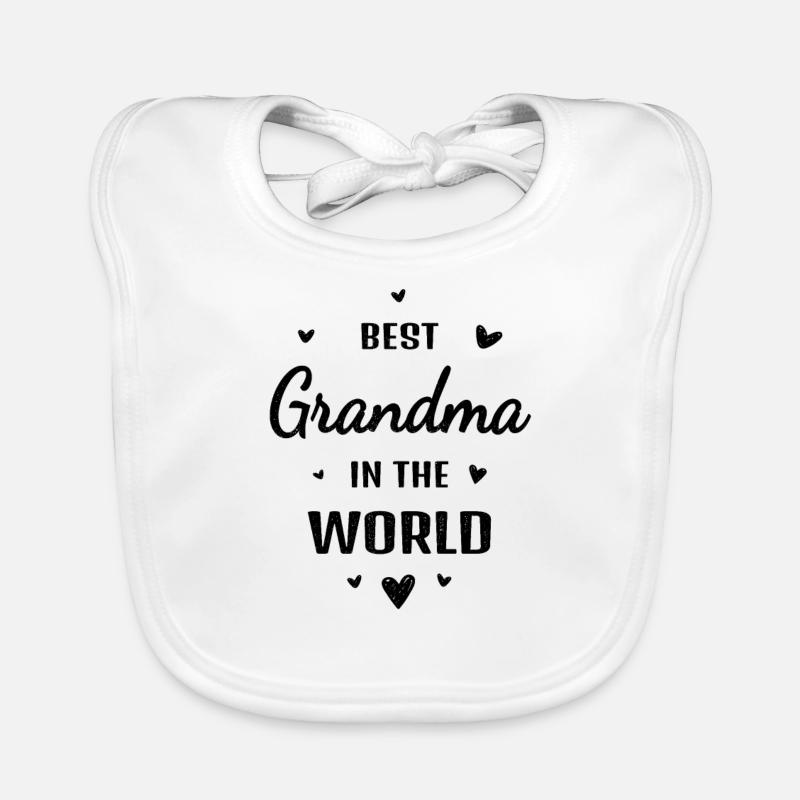 Beste Oma der Welt Großmutter Omi Spruch Muttertag Baby Bio-Lätzchen