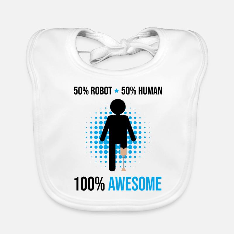 Bionic leg design for leg prostheses Organic Baby Bibs