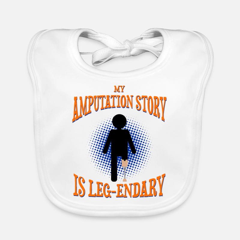 Artificial leg design for leg prostheses Organic Baby Bibs