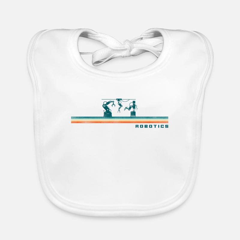 Robot Robotics Engineer Retro Baby Bio-Lätzchen