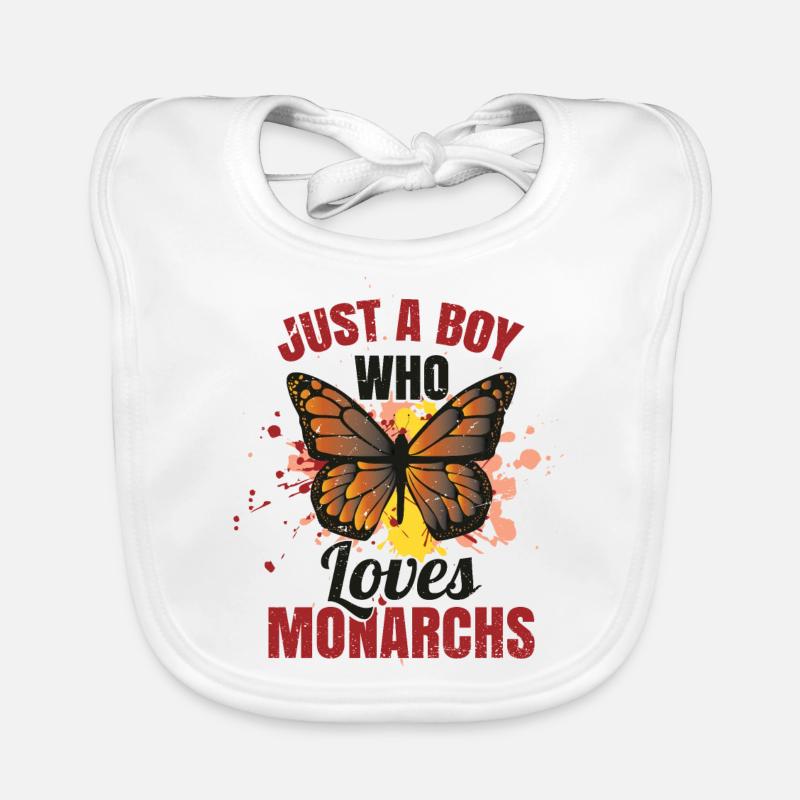 Nur ein Junge, der Monarchen liebt Baby Bio-Lätzchen