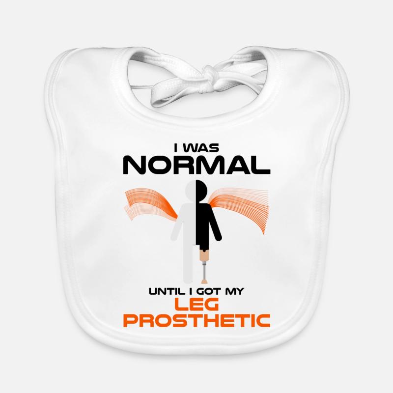 Leg prosthesis design and leg prostheses Organic Baby Bibs