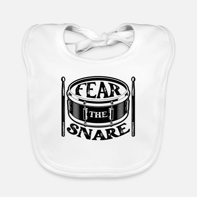 Fear The Snare Snare Drum Marching Band Drummer Bavoir bio Bébé