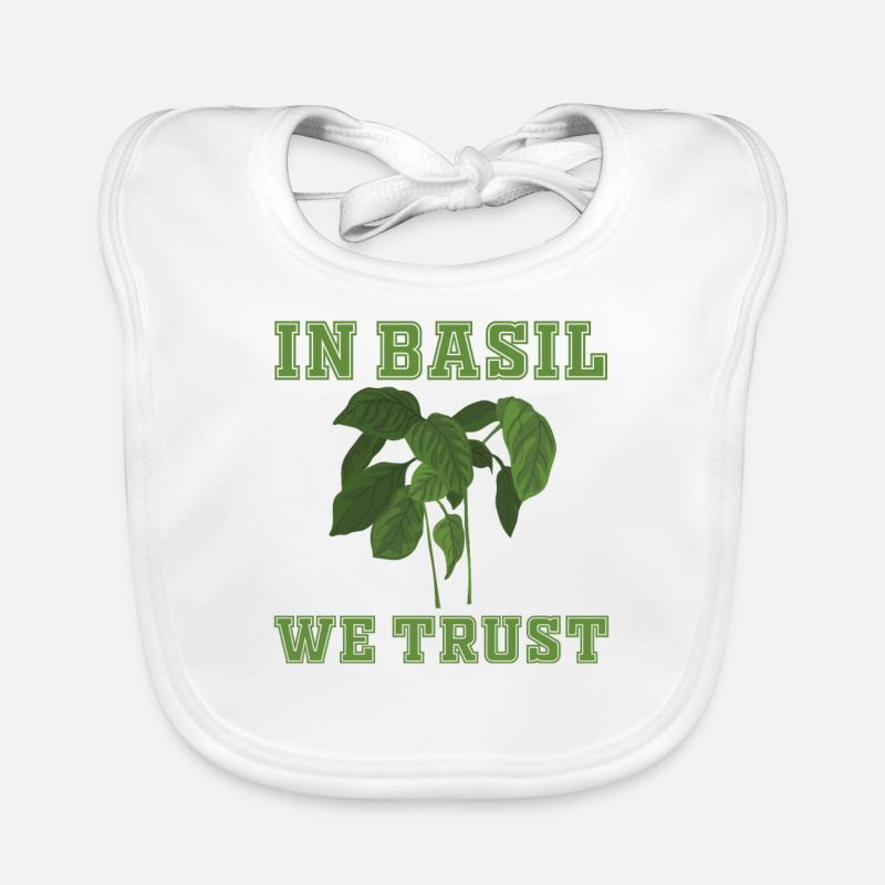 We trust in basil Organic Baby Bibs
