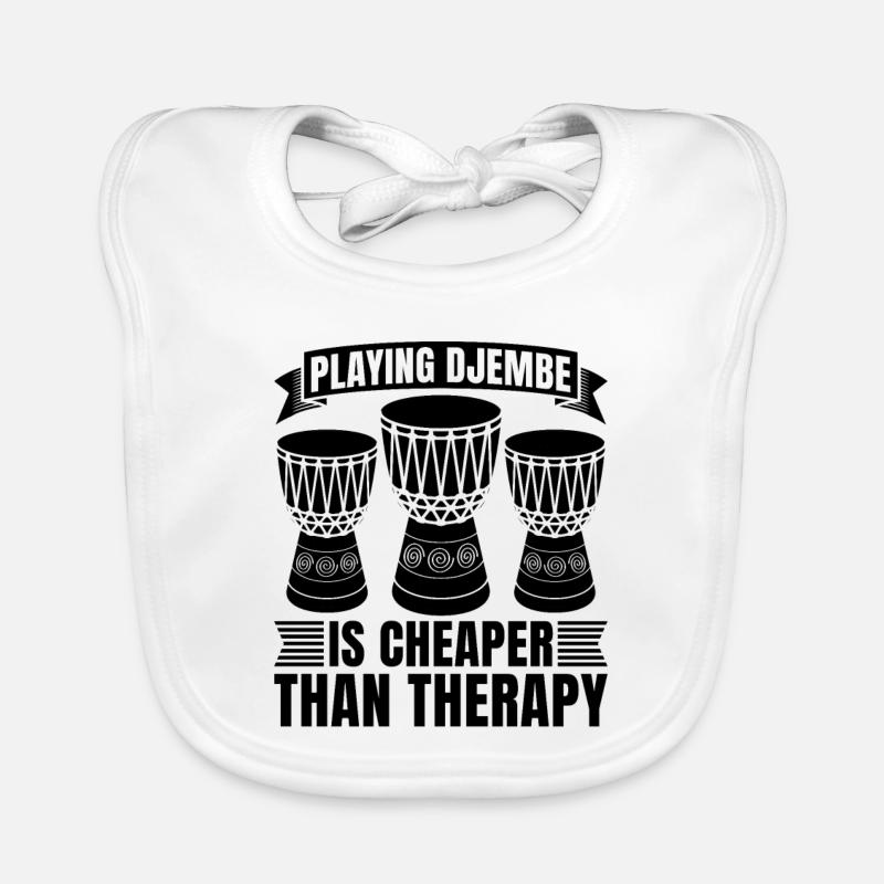 Playing Djembe Is Cheaper Percussion Djembe Player Organic Baby Bibs