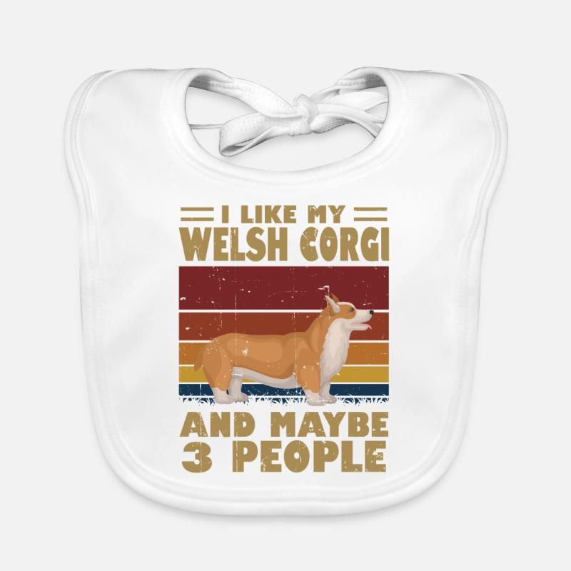 Welsh Corgi Organic Baby Bibs