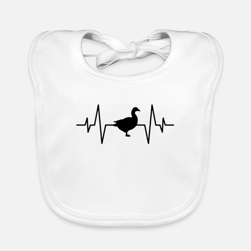 Battement de cœur de canard Bavoir bio Bébé