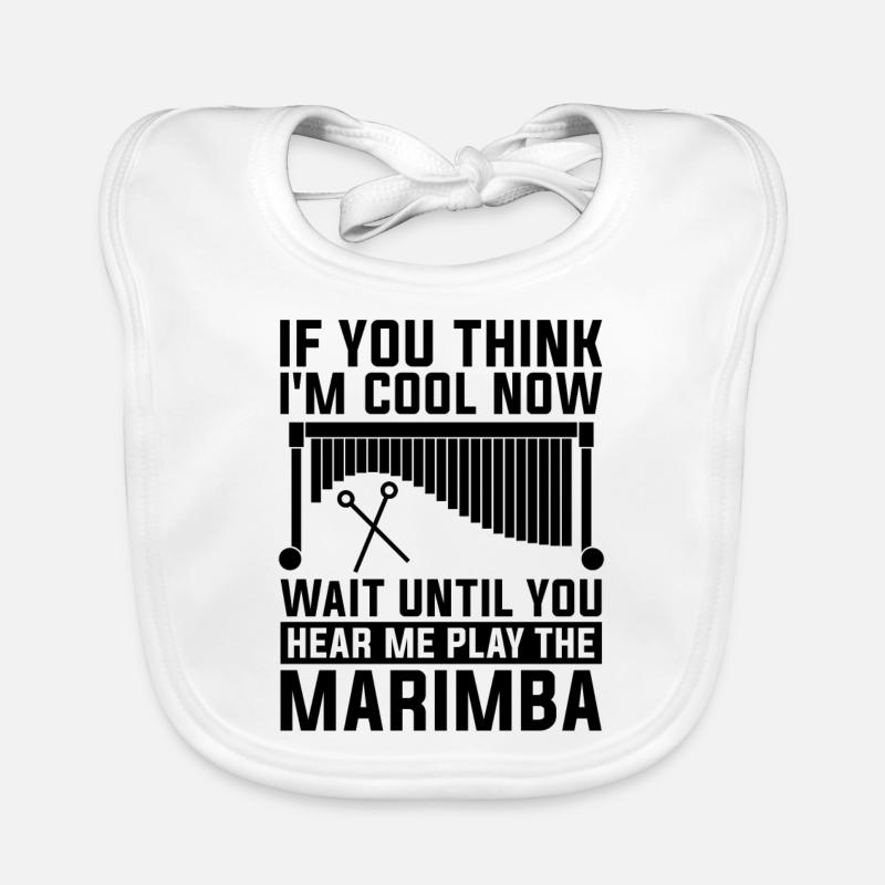 If You Think I'm Cool Vibraphone Marimba Player Baby Bio-Lätzchen