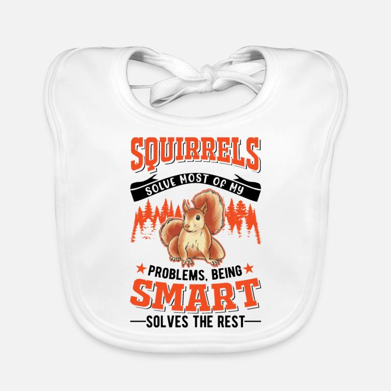 Eichhörnchen Geschenk Grauhörnchen Squirrel Baby Bio-Lätzchen