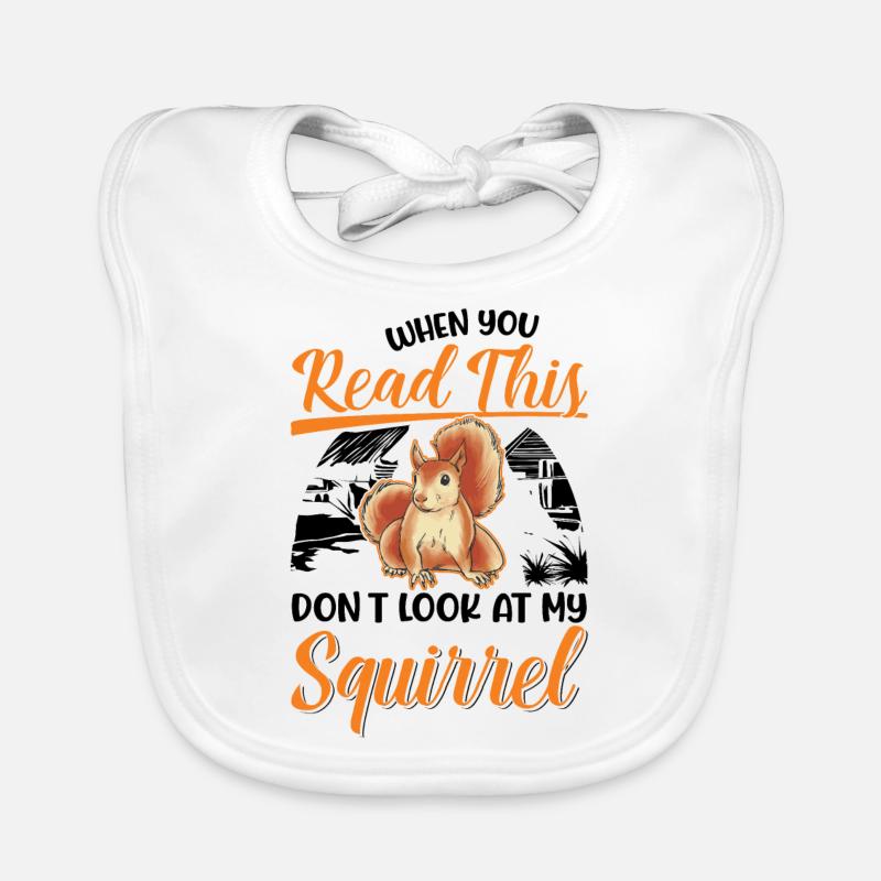 Eichhörnchen Geschenk Grauhörnchen Squirrel Baby Bio-Lätzchen