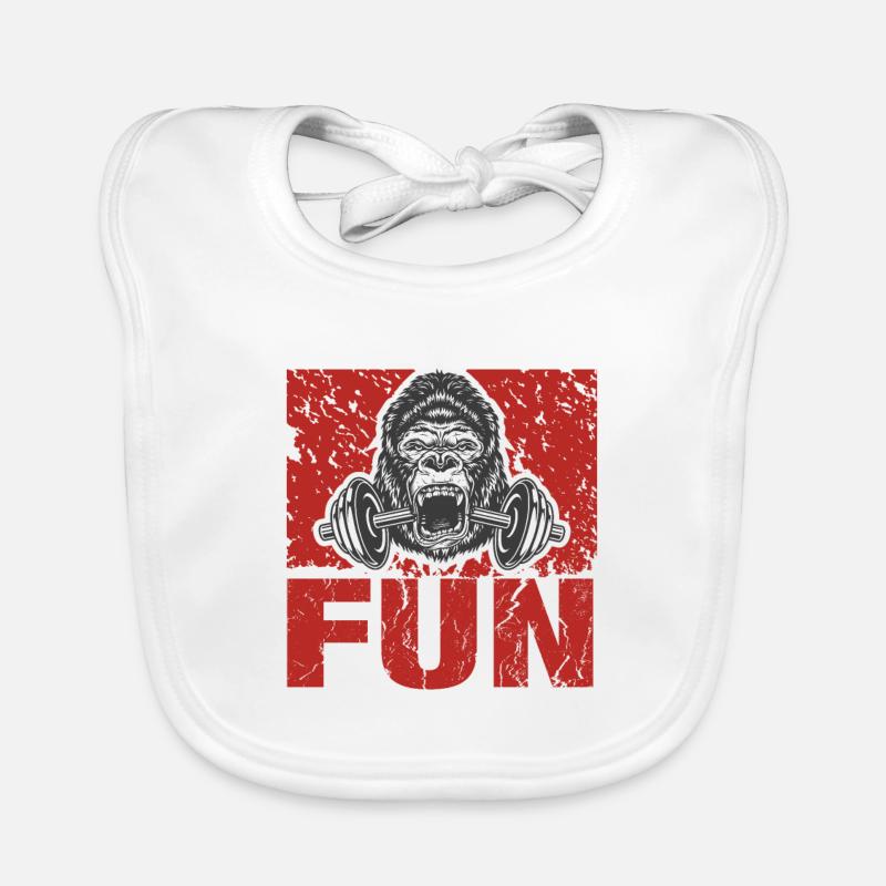 Let the fun begin - Organic Baby Bibs - white