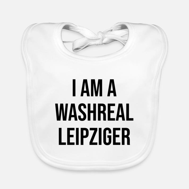 Ich bin ein Waschechter Leipziger - Baby Bio-Lätzchen - Weiß