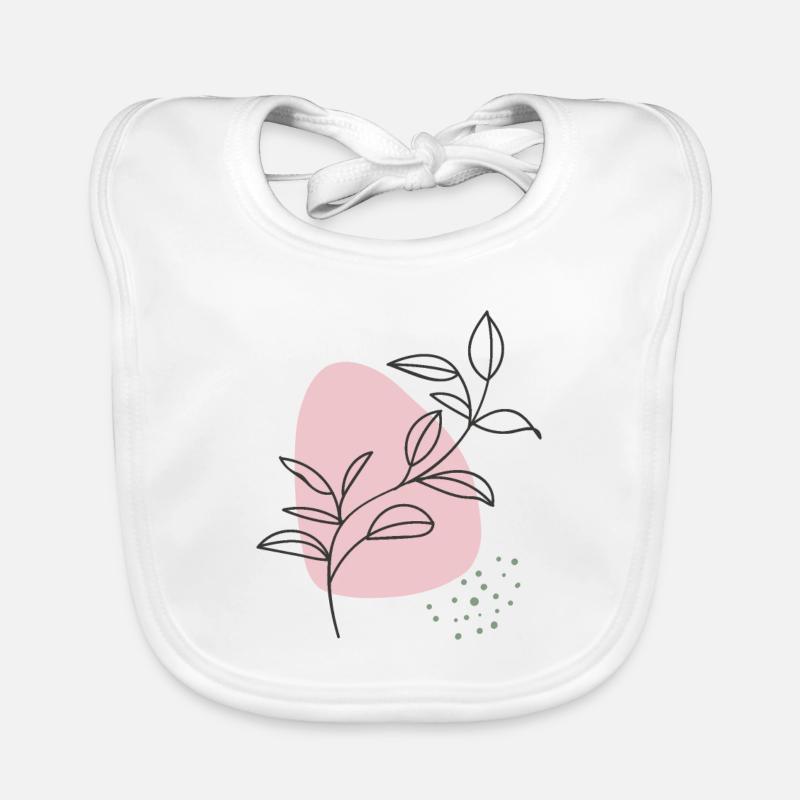 Handgezeichnete Blume 3 Baby Bio-Lätzchen