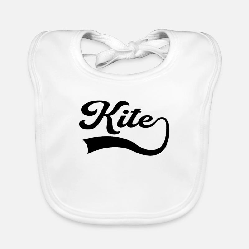 Kite lettering Organic Baby Bibs