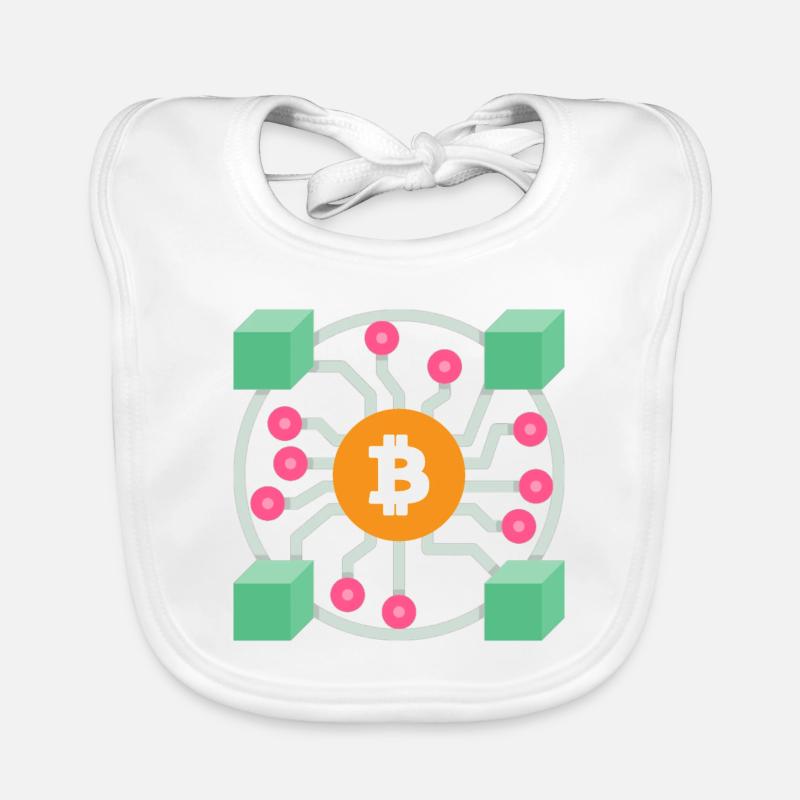 Conception de la blockchain Bitcoin Bavoir bio Bébé