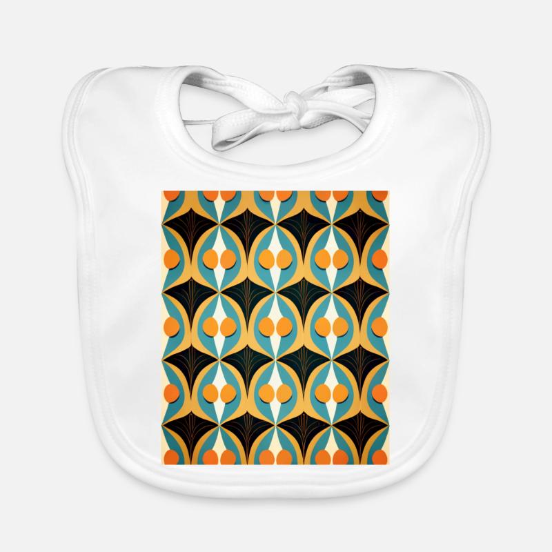 retro pattern Organic Baby Bibs