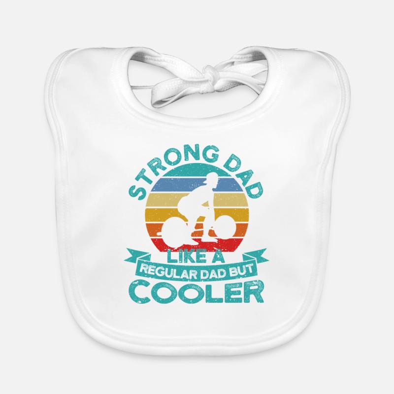 Strong dad like a normal daddy, but cooler Organic Baby Bibs