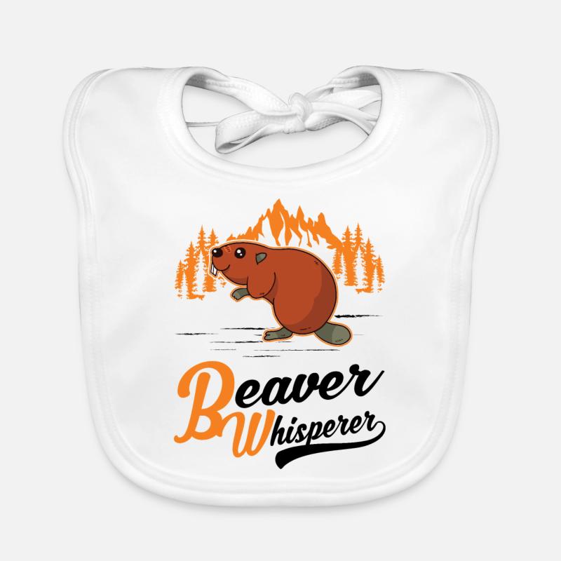 Biber Flüsterer Beaver Whisperer Baby Bio-Lätzchen