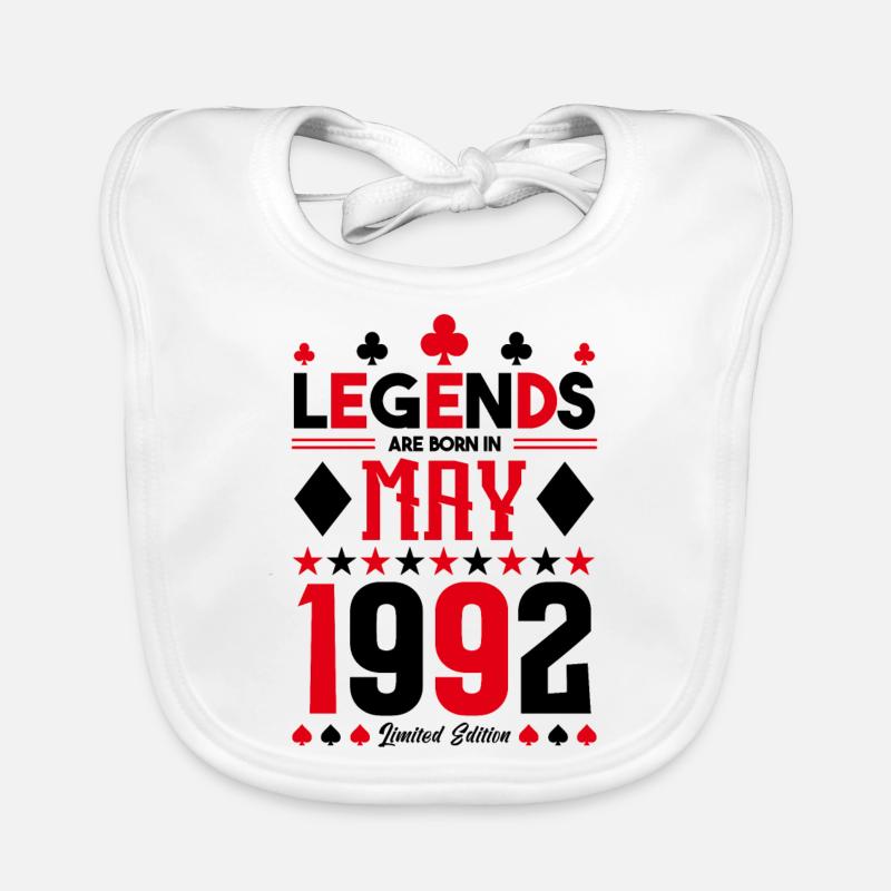 Geburtstagsgeschenk Mai 1992. Kartenspiele . Mai Baby Bio-Lätzchen