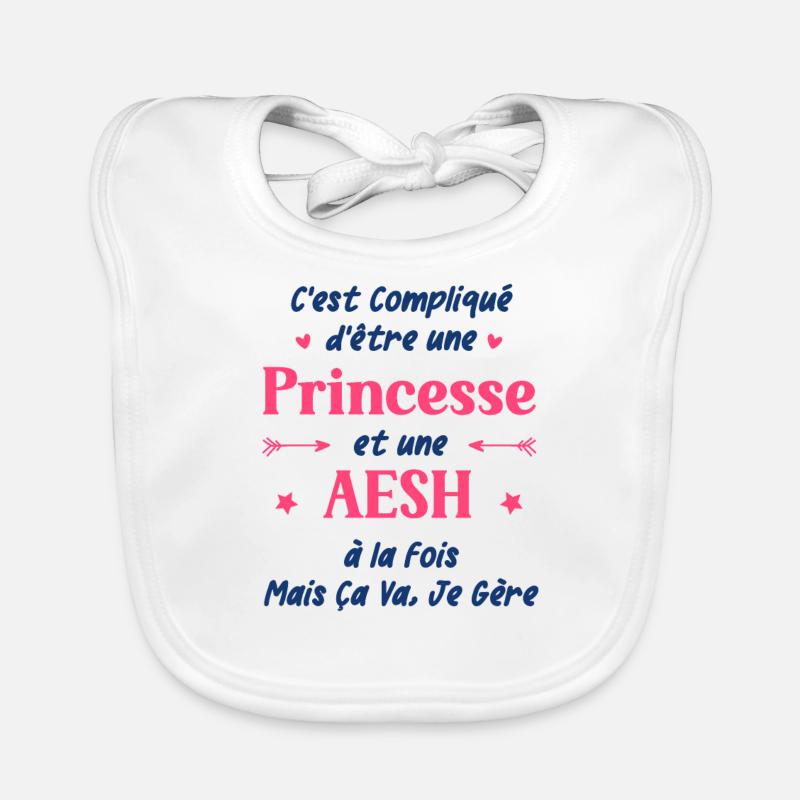 Princesse AESH Bavoir bio Bébé