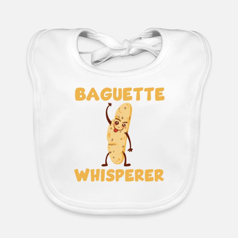 Baguette Whisperer Organic Baby Bibs