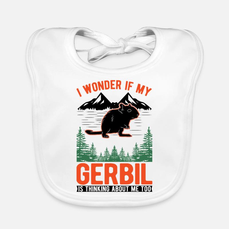 Gerbil Gift Mongolian Racing Rat Gerbil Organic Baby Bibs