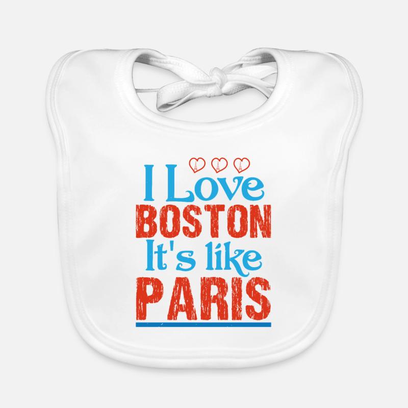 J’ADORE BOSTON C’EST COMME PARIS Bavoir bio Bébé