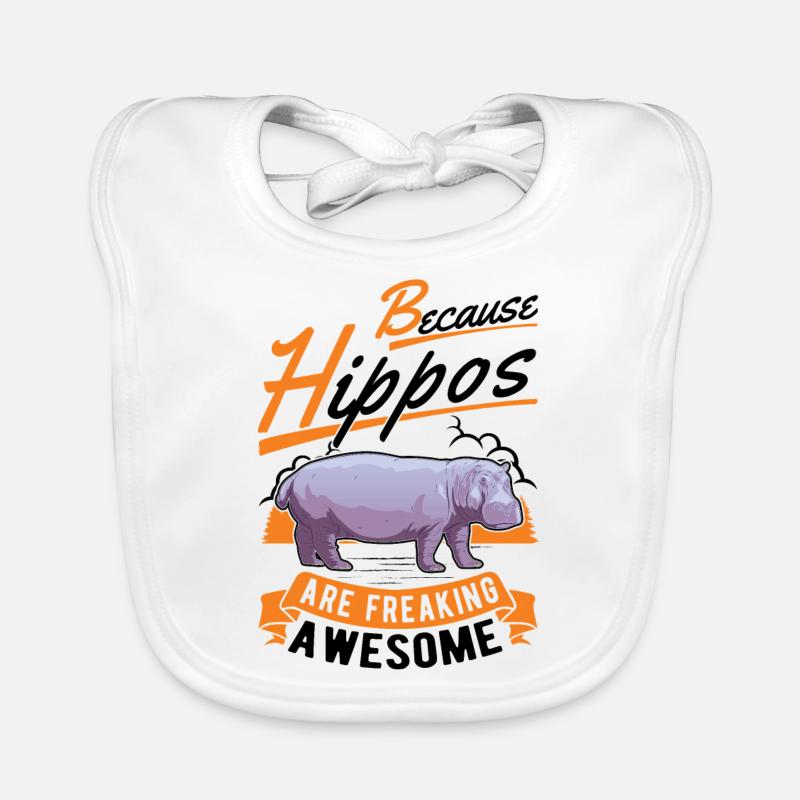 Nilpferd Geschenk Hippo Flusspferd Baby Bio-Lätzchen